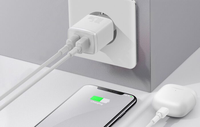 Baseus Compact Quick Charger, 2x USB, 10.5W (white) - Image 8