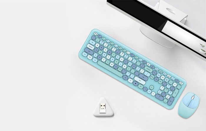 Wireless keyboard + mouse set MOFII 666 2.4G (Blue) - Image 3