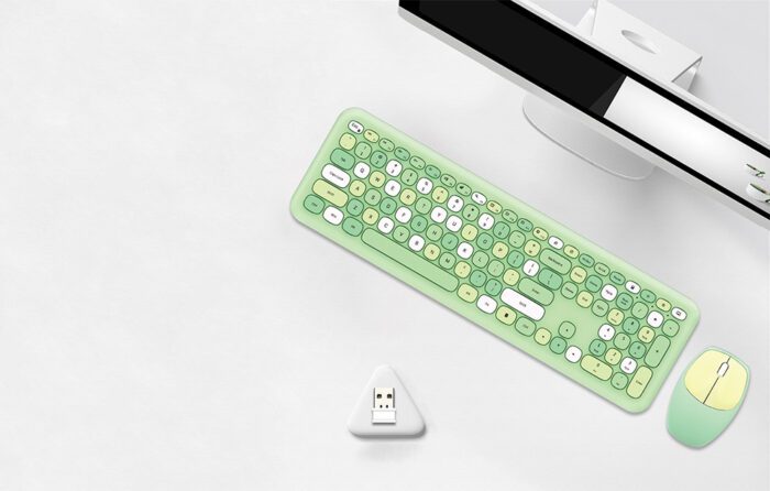 Wireless keyboard + mouse set MOFII 666 2.4G (Green) - Image 4