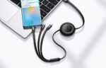 Baseus Bright Mirror 3, USB 3-in-1 cable for micro USB / USB-C / Lightning 66W / 2A 1.1m (Black) - Image 10