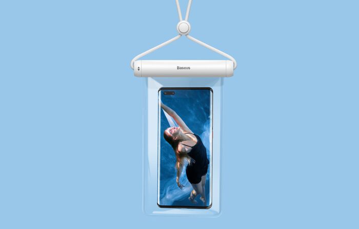 Baseus Cylinder Slide-cover waterproof smartphone bag (white) - Image 6