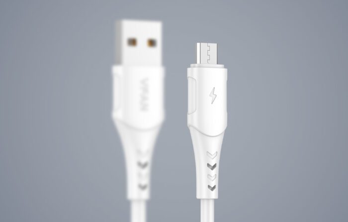 USB to Micro USB cable VFAN Colorful X12, 3A, 1m (white) - Image 5