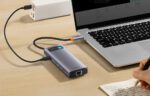 Hub 9in1 Baseus Metal Gleam Series, USB-C to 2x USB 3.0 + 2x HDMI + USB 2.0 + USB-C PD + Ethernet RJ45 + microSD/SD - Image 12