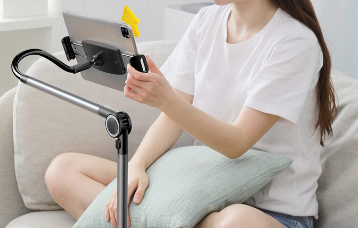 Phone / tablet rotary clip holder Baseus Otaku Life Rotary Pro (gray) - Image 10