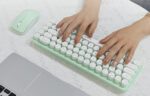Wireless keyboard + mouse set MOFII Bean 2.4G (White-Green) - Image 4