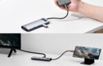 Hub 8in1 Baseus Metal Gleam Series, USB-C to 3x USB 3.0 + HDMI + USB-C PD + Ethernet RJ45 + microSD/SD - Image 15