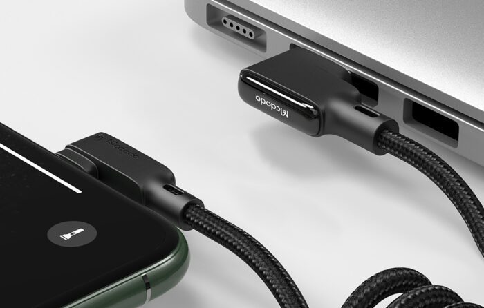 USB to Lightning cable, Mcdodo CA-7300, angled, 1.8m (black) - Image 9