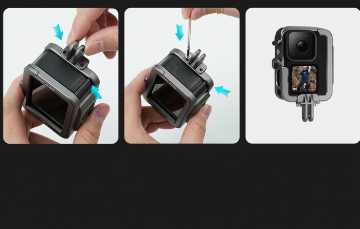 TELESIN Aluminum cage for GoPro Hero 12/11/10/9 +vertical adapter - Image 10