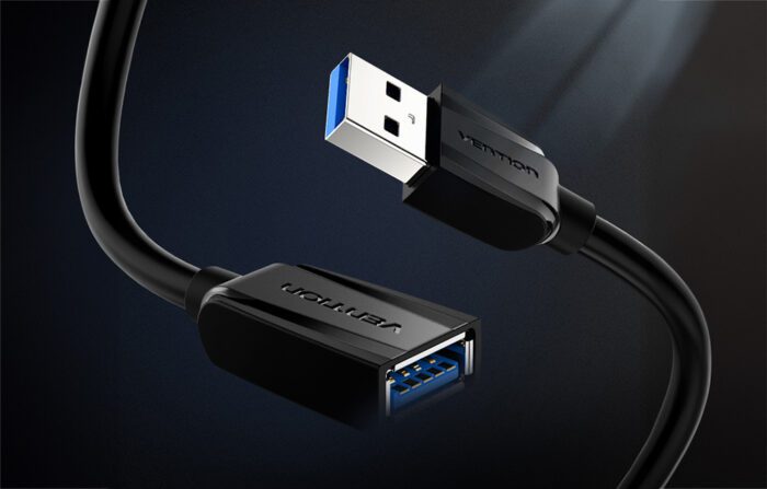Extension Cable USB 3.0 male to USB female Vention VAS-A45-B300 3m (Black) - Image 2