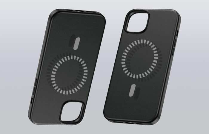 Magnetic Phone Case for iPhone 15 Pro Baseus Fauxther Series (Black) - Image 7