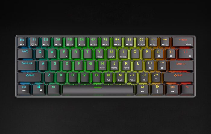 Mechanical keyboard Royal Kludge RK61 RGB, red switch (black) - Image 8