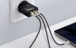 Charger Baseus Compact Quick Charger, 2xUSB, USB-C, PD, 3A, 30W (czarna) - Image 11