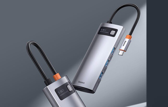 Hub 5in1 Baseus Metal Gleam Series, USB-C to 3x USB 3.0 + HDMI + USB-C PD - Image 9