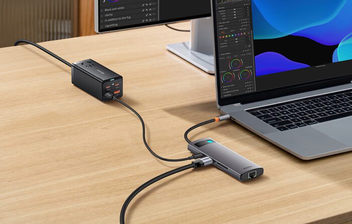 Hub 8in1 Baseus StarJoy Series, USB-C to 3x USB 3.1 + HDMI + USB-C PD + RJ45 + microSD/SD - Image 9