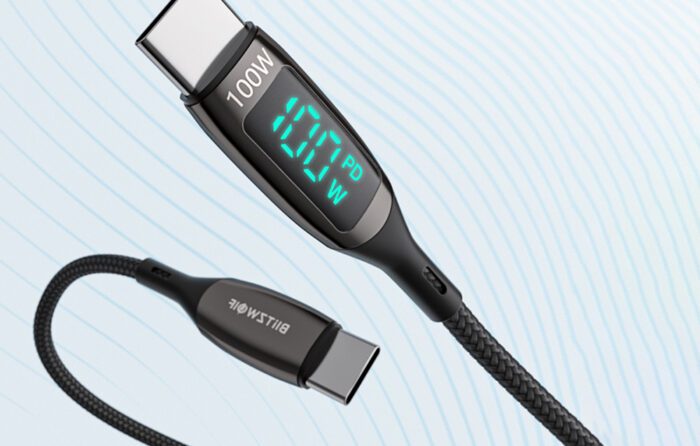 USB-C to USB-C cable BlitzWolf BW-TC23, with display, 100W, 0.9m (black) - Image 5