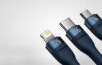 3in1 USB cable Baseus USB 3in1 Baseus Flash Series, USB-C + Micro + Lightning 66W, 1.2m (blue) - Image 9