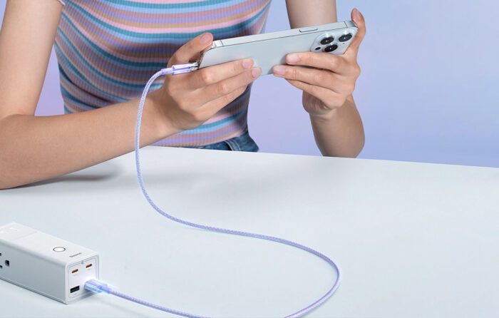 Fast Charging cable Baseus USB-A to Lightning Explorer Series 1m 2.4A (purple) - Image 11