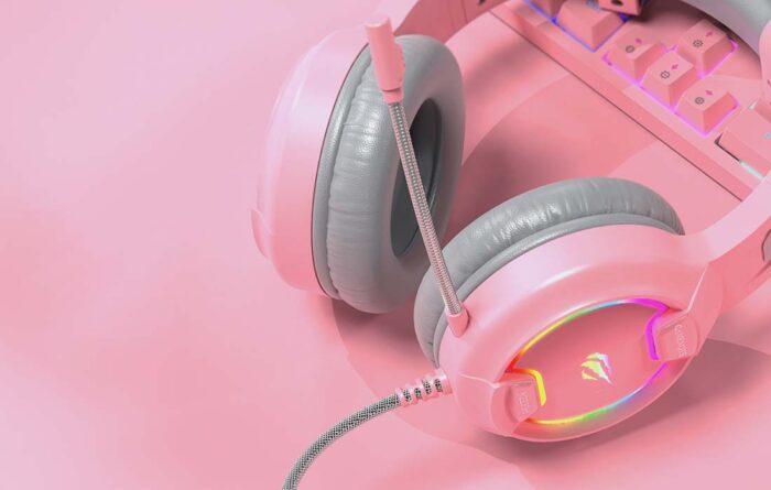 Gaming headphones Havit GAMENOTE H2233d  RGB (pink) - Image 9