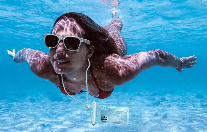 Baseus Cylinder Slide-cover waterproof smartphone bag (white) - Image 7