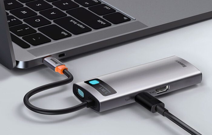 Hub 5in1 Baseus Metal Gleam Series, USB-C to 3x USB 3.0 + HDMI + USB-C PD - Image 10