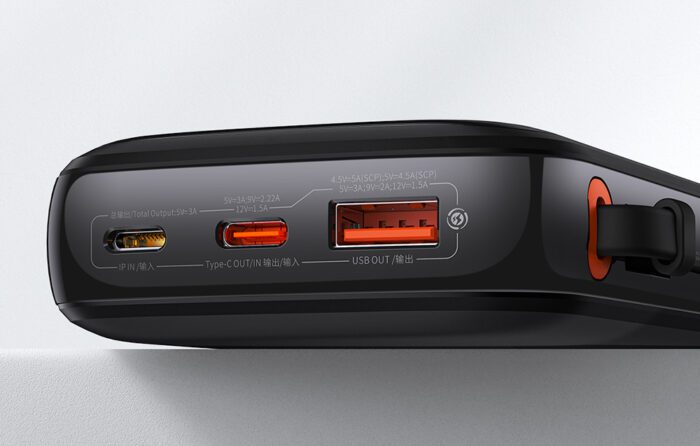 Powerbank Baseus Qpow PRO with cable, 10000mAh, 22.5W (Black) - Image 9