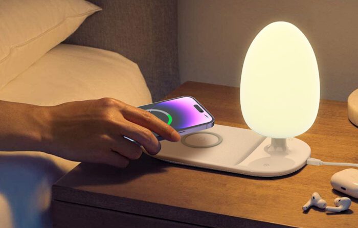 Night lamp with Qi wireless charging function, LDNIO Y3 (white) - Image 5