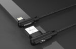 Foneng X70 Angled USB to Micro USB Cable, 3A, 1m (Black) - Image 3