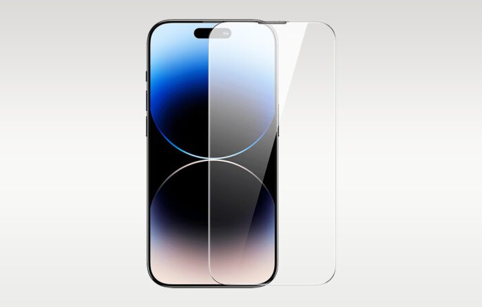 Tempered Glass Baseus Corning for iPhone 14 Pro with built-in dust filter - Image 11