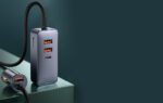 Car charger Baseus Share Together with extension cord, 3x USB, USB-C, 120W (grey) - Image 8
