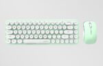 Wireless keyboard + mouse set MOFII Bean 2.4G (White-Green) - Image 7