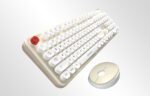 Wireless keyboard + mouse set MOFII Sweet 2.4G (White-Beige - Image 2