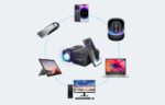 BlitzWolf BW-V3 Mini LED beamer / projector, Wi-Fi + Bluetooth (black) - Image 7