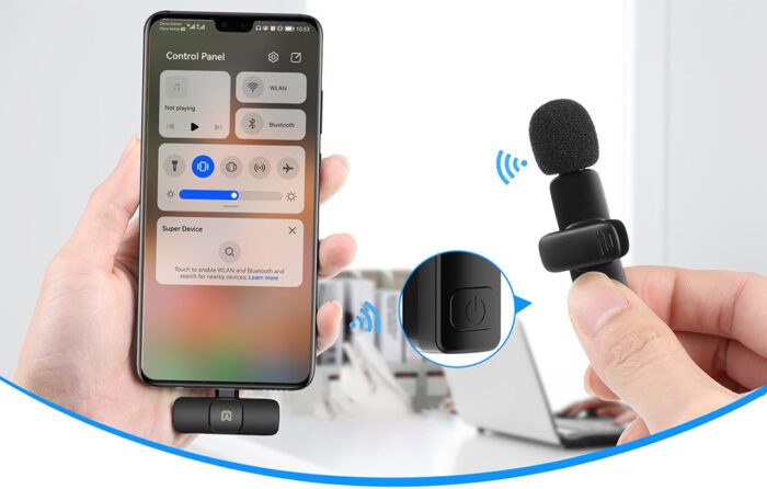Wireless microphone Puluz PU3151B Lavalier Type C - Image 5