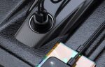 Car Bluetooth MP3 Player + Charger Baseus T Shaped S-16 Black OS - Image 10