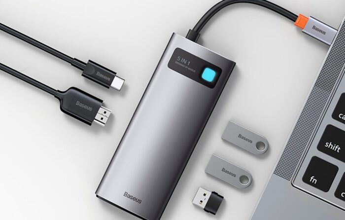 Hub 5in1 Baseus Metal Gleam Series, USB-C to 3x USB 3.0 + HDMI + USB-C PD - Image 13