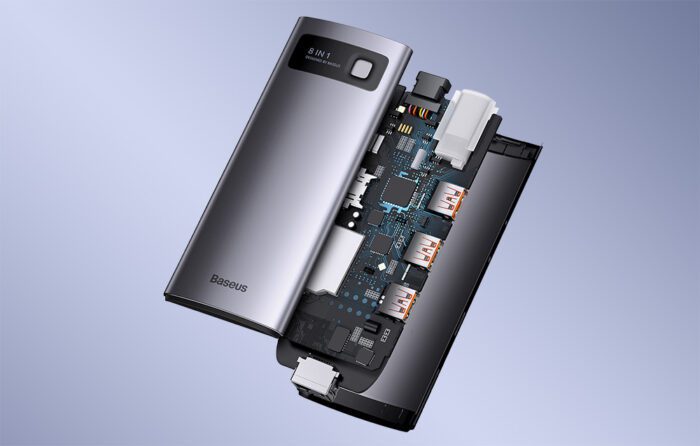 Hub 8in1 Baseus StarJoy Series, USB-C to 3x USB 3.1 + HDMI + USB-C PD + RJ45 + microSD/SD - Image 14