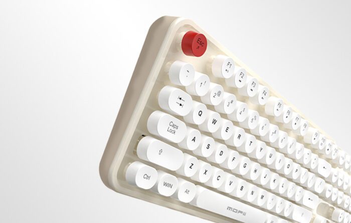 Wireless keyboard + mouse set MOFII Sweet 2.4G (White-Beige - Image 5