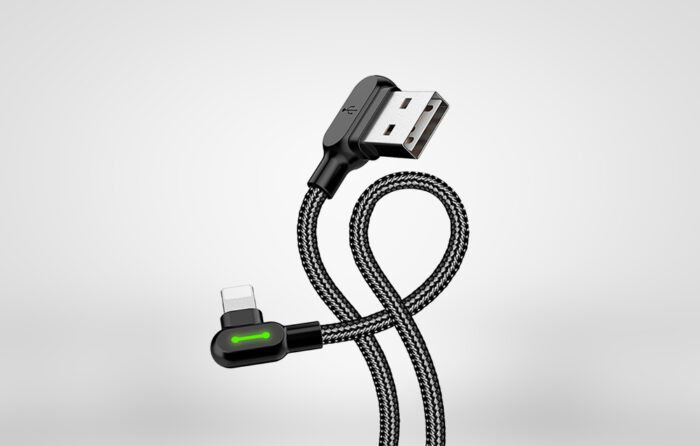 USB to Lightning cable, Mcdodo CA-4673, angled, 1.8m (black) - Image 5