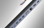 Hub 12w1 Baseus EliteJoy Gen2 series USB-C do 2xHDMI+ 3xUSB 3.0+ PD+ DP+ SD/TF+ RJ45+Type-C+ 3.5mm (dark grey) - Image 9