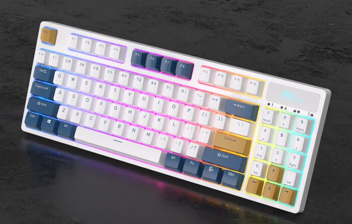 Wireless mechanical keyboard Royal Kludge RK89 RGB, Lemon switch (white) - Image 7