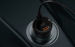 Car charger Baseus Superme, USB, USB-C, 100W (black) - Image 13