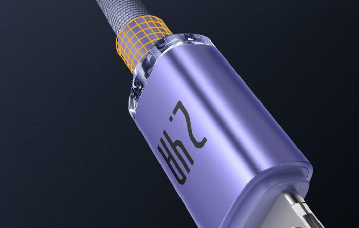 Baseus Crystal Shine cable USB-C to Lightning, 20W, PD, 1.2m (purple) - Image 11