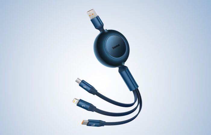 Baseus Bright Mirror 3, USB 3-in-1 cable for micro USB / USB-C / Lightning 66W / 2A 1.1m (Blue) - Image 7