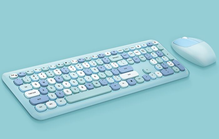 Wireless keyboard + mouse set MOFII 666 2.4G (Blue) - Image 4