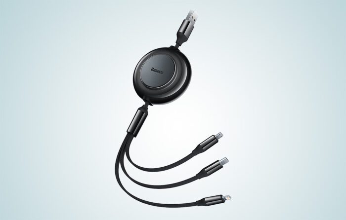Baseus Bright Mirror 2, USB 3-in-1 cable for micro USB / USB-C / Lightning 3.5A 1.1m (Black) - Image 7