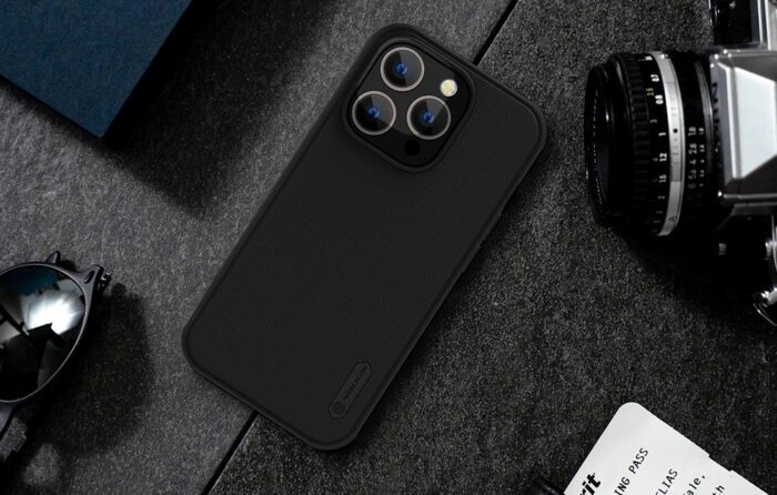 Case Nillkin Super Frosted Shield Pro for Appple iPhone 14 Pro (black) - Image 5
