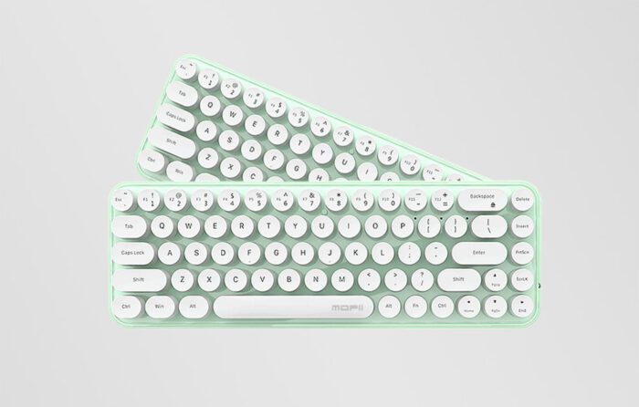 Wireless keyboard + mouse set MOFII Bean 2.4G (White-Green) - Image 5