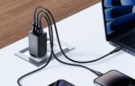 Mcdodo CH-1541 GaN wall charger, 2x USB-C, 1x USB, 67W (black) - Image 4