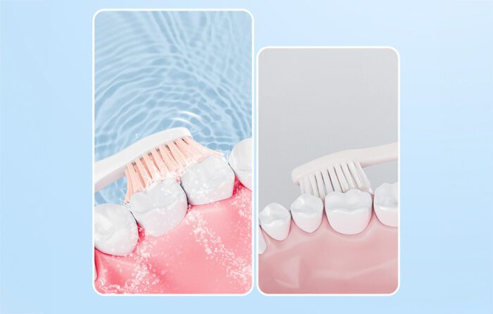 Sonic toothbrush with tips set, holder and case D2 (pink) - Image 4
