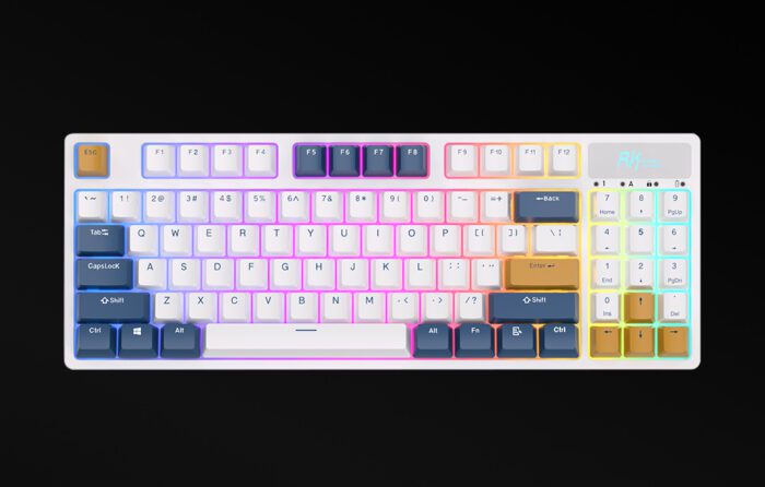 Wireless mechanical keyboard Royal Kludge RK89 RGB, Lemon switch (white) - Image 10